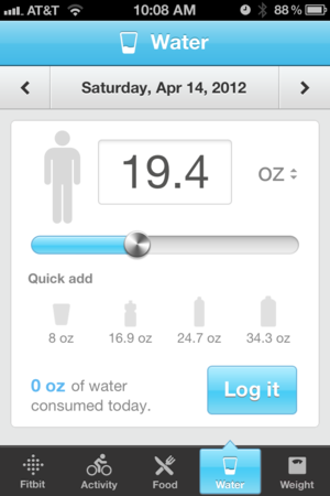 L'application pour iPhone : Eau