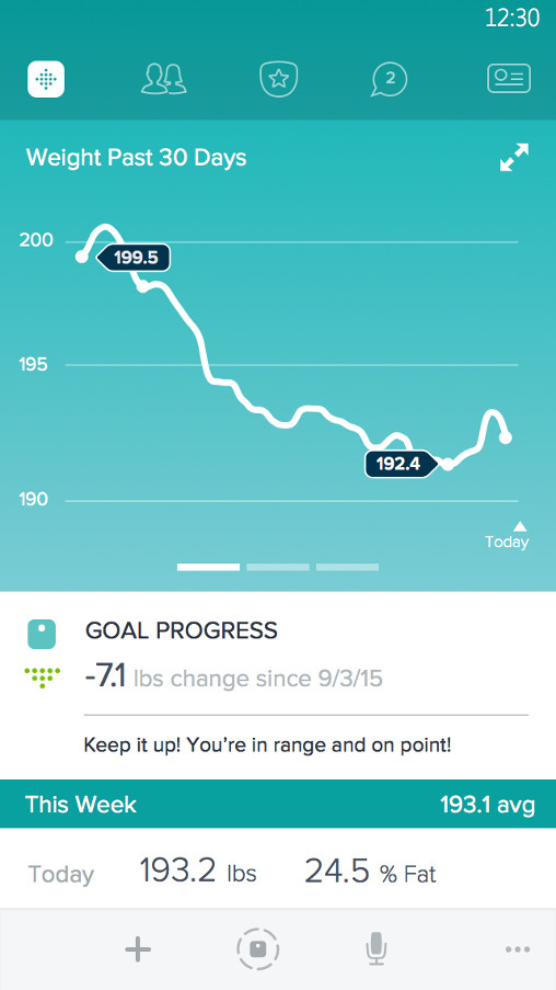 fitbit weight log