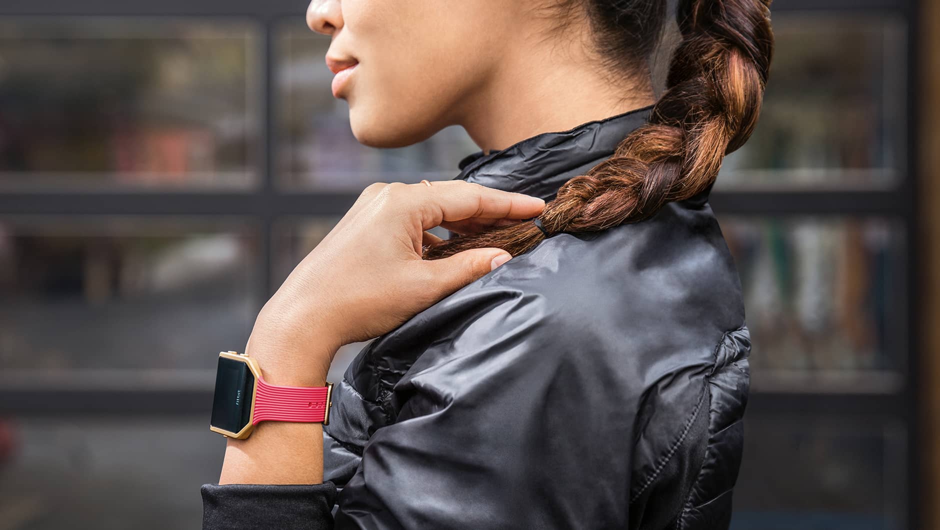 Fitbit Blaze Smart Fitness Watch Black for sale online Large 