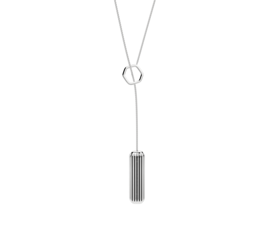 for Fitbit Flex 2 42cm Metal Pendant Pierced Bijoux Jewelry Necklace Black